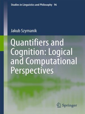 cover image of Quantifiers and Cognition
